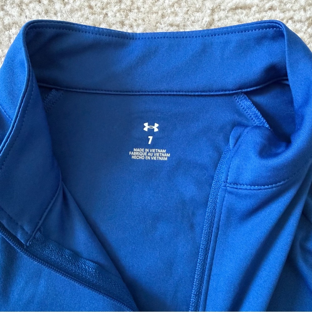 Boy’s Under Armour Royal Blue Quarter-Zip Top - Picture 3 of 5